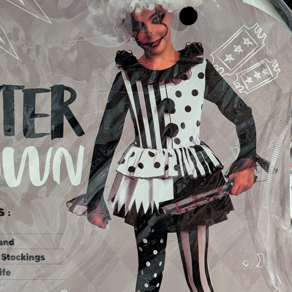 Black and White Clown Costume for Kids